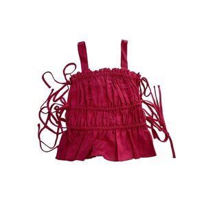 JAAF Tie Detailed Top in Hot Pink